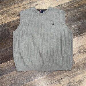 Chaps Ralph Lauren Gray V-Neck Sweater Vest Size XL